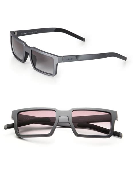 prada 51mm rectangular sunglasses|prada rectangle sunglasses men.